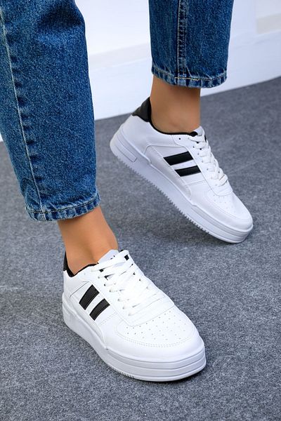 SOHO White-Black Unisex Sneaker 17105