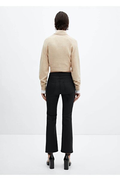 MANGO Woman Sienna Flare Crop Mumlu Jean Pantolon