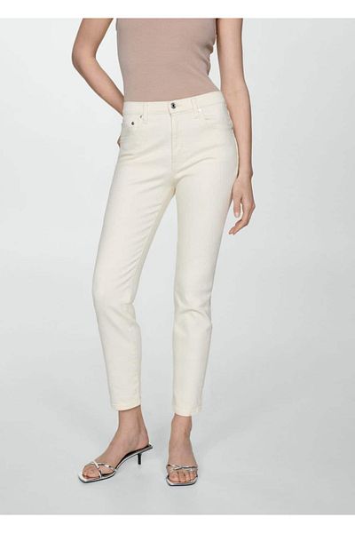 MANGO Woman Claudia Slim Cut Crop Jean kalhoty