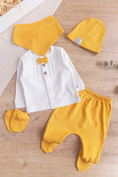 Babymod Papyonlu Yaka Detaylı Pamuklu 5 Parça Erkek Bebek Hastane Çıkışı Bebe...