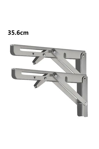 Choice 2Pcs Triangle Folding Angle Bracket Heavy Support Adjustable Wall Shelves Mounted Bench Table She...