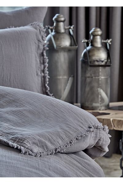 Dantela Σετ Παπλωματοθήκη Shine Double Muslin - Γκρι