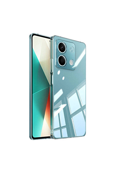 Fibaks Redmi Note 13 4G Kılıf Kamera Korumalı Renksiz Şeffaf Esnek Silikon Kapak
