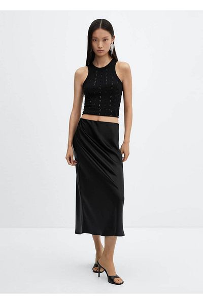 MANGO Woman Knitwear Blouse - Sequin Embroidered