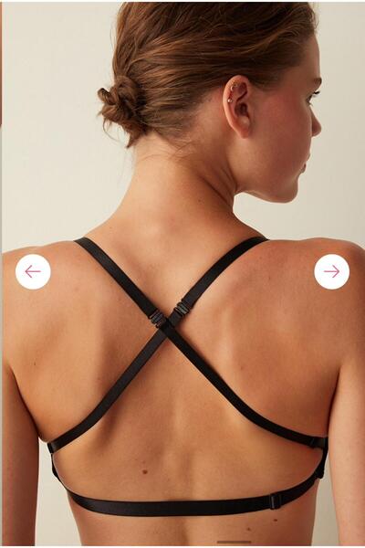 Penti Dekoltemiz Multiway 4 Farklı Kullanımlı Dolgusuz Siyah Sütyen
