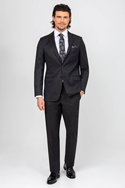 Ysf Erkek Füme Regular Fit Takım Elbise
