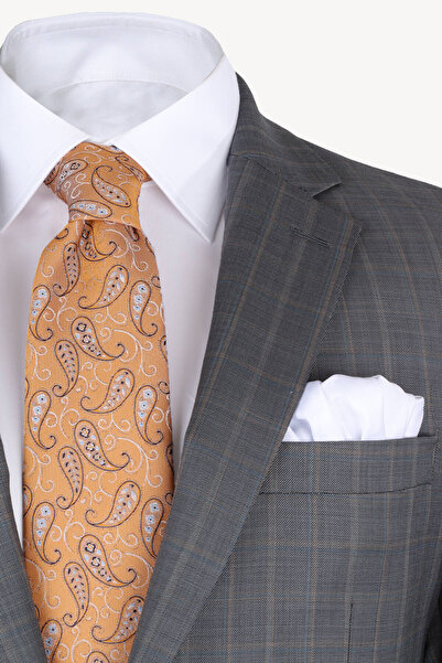 Ysf Erkek Gri Ekose Regular Fit Takım Elbise