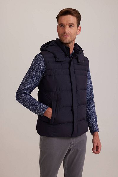 Ysf Men's Navy Blue Regular Fit Vest