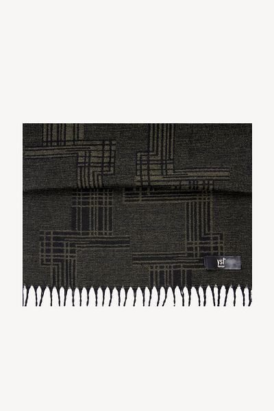 Ysf Men's Black Wool Patterned Camisole