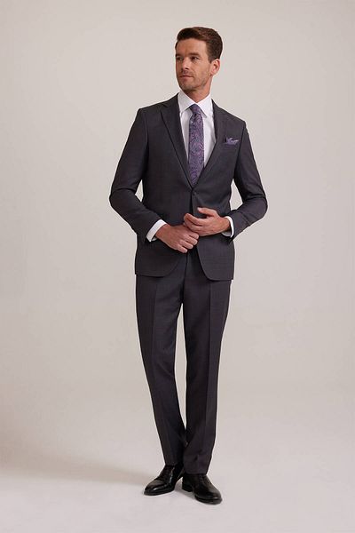 Ysf Men's Smoked Regular Fit Suit