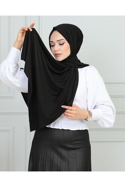 JAWEL ŞAL 1941 Model Black Combed Cotton Shawl