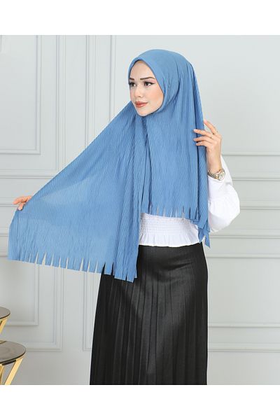 JAWEL ŞAL 1943 Model Practical Baby Blue Shawl