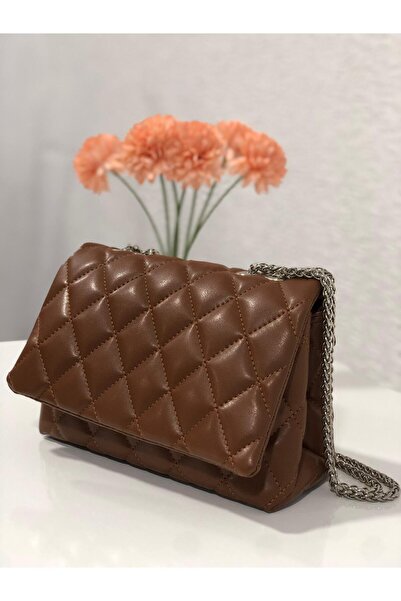 Moda Ebva Kapitone Detay Omuz Çanta-1931 Kahve