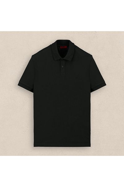 Sarar Βασικό υφαντό μπλουζάκι συνέντευξης - Polo Neck