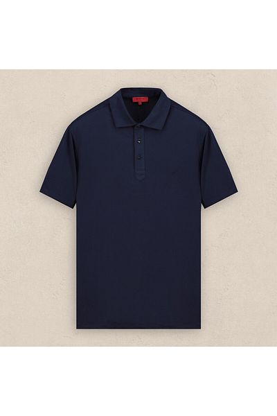 Sarar Βασικό υφαντό μπλουζάκι συνέντευξης - Polo Neck