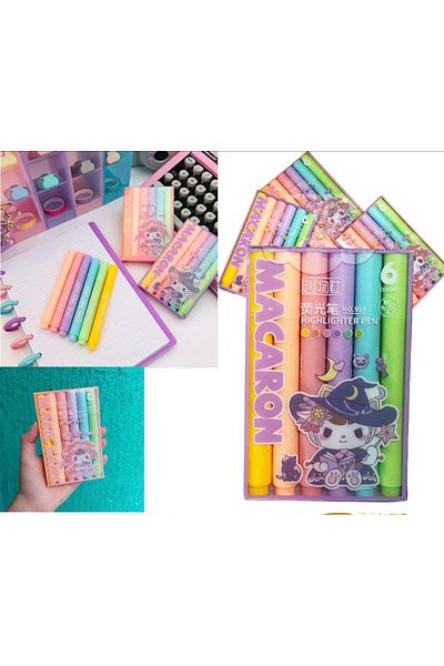 Fosforlu 6 Colors Macaron & Magic Game Highlighter Set