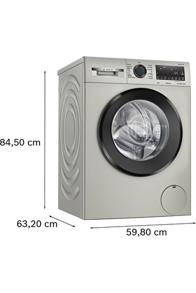 Bosch WGA242ZXTR 9 Kg 1200 Devir Gri Çamaşır Makinesi