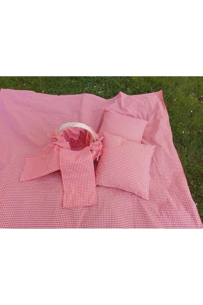 Home Piknik Seti 6 Parça Turuncu Pitikareli Set