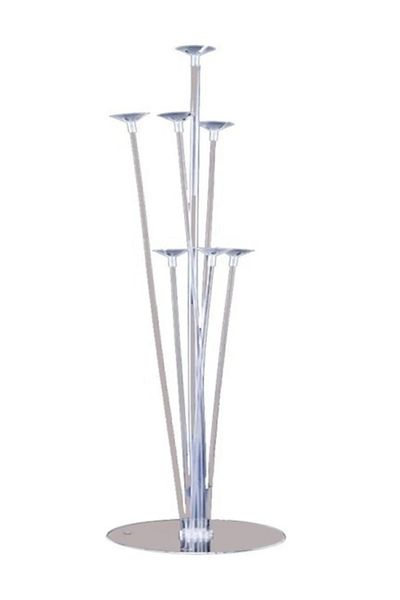 LUZAB Balloon and Transparent Birthday Footed Balloon Ornament Stand 7 Pack