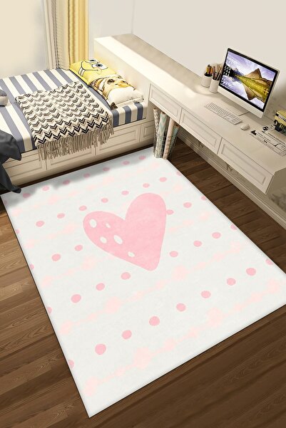 Bebişim Halı Bh2274 Kalpli Çocuk Odası Halısı