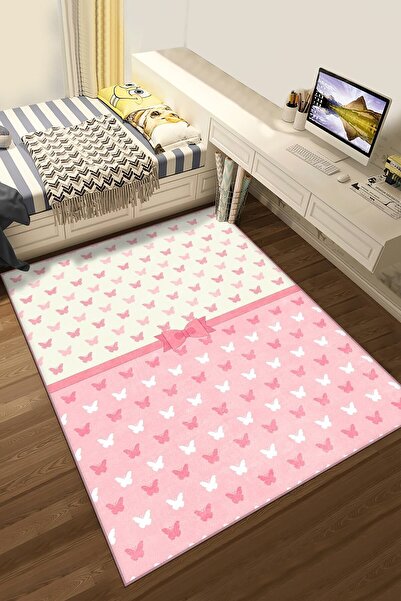 Bebişim Halı Bh2128 Kelebekli Çocuk Odası Halısı