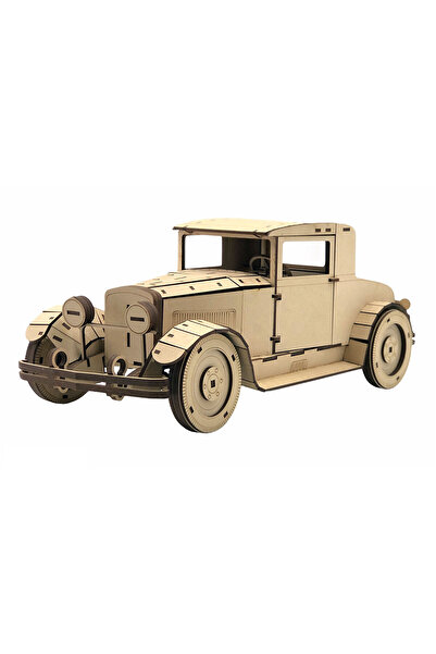 Mavi Doku Nostaljik Araba Serisi, Nash Coupe 1928 Model , 3D Ahşap Puzzle Maketi