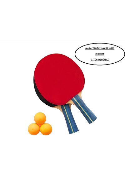 ANI OFİS KIRTASİYE Table Tennis Set - 2 Rackets and 3 Balls Pincers