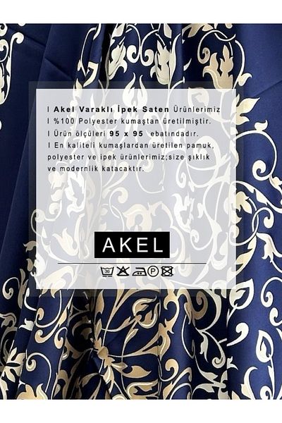 Akel Silk Satin Scarf - Gilded Design