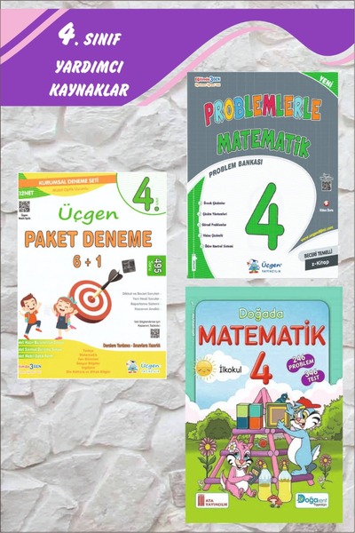 Üçgen Yayıncılık Üçgen 4.Sınıf Beceri Temelli Problemlerle Matematik + Paket ...