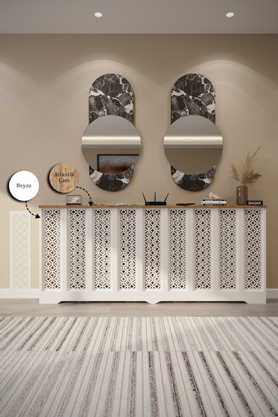 ENDLESS SHOPPİNG 176 cm Petek Dresuar Kaplama Çok Amaçlı Dolaplar Mobilya Kalorifer Petek Önü Kapatma