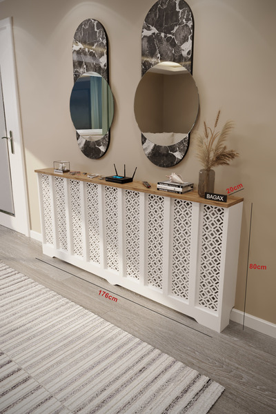 ENDLESS SHOPPİNG 176 cm Petek Dresuar Kaplama Çok Amaçlı Dolaplar Mobilya Kalorifer Petek Önü Kapatma