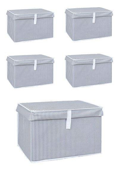 Emofom Mini Box Storage Bag - 40x30x26 cm, Πτυσσόμενη Οργάνωση κάτω από το πάτωμα (5 ΤΕΜ) Μαξιλάρι Παπλωματοθήκη Ρούχων