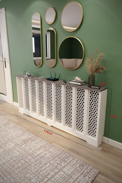 ENDLESS SHOPPİNG 176 cm Petek Dresuar Kaplama Çok Amaçlı Dolaplar Mobilya Kalorifer Petek Önü Kapatma