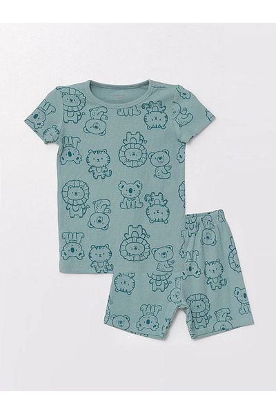 LC Waikiki LCW Baby - Baby Boy Pajamas Set with Shorts, Crew Neck, Short Sleeve