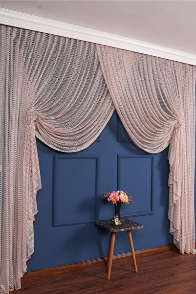 elision home ستارة محبوكة من الدانتيل بلون مسحوق، 250x260 سم، 1/4، Elıon7084