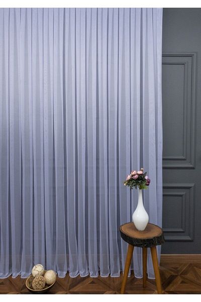 elision home Liliac deschis Grek Tulle Cortina Fagure 350x260cm (1x2.5) Pliu Normal Elıon00201