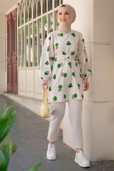 TOFİSA 10549green Брюки-туніка