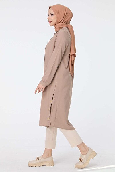 TOFİSA 13016-Béžová tunika