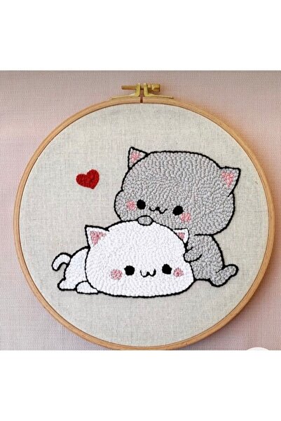 afralya home Bebek-çocuk Odası Sevimli Hayvan Figürlü Kapı Süsü-punch Nakış I...