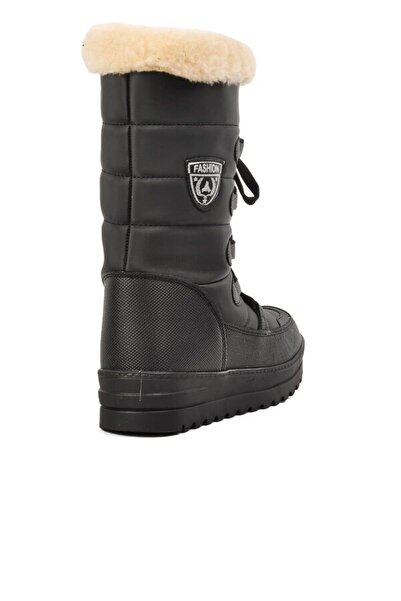 WALKWAY Siyah Bej Içi Kürklü Su Itici Kadın Kar Botu