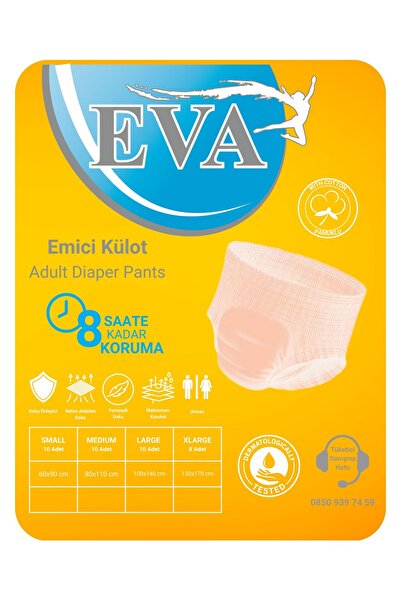 EVA Lady Kokulu Külot Emici 10'lu Small Medium Large Xlarge