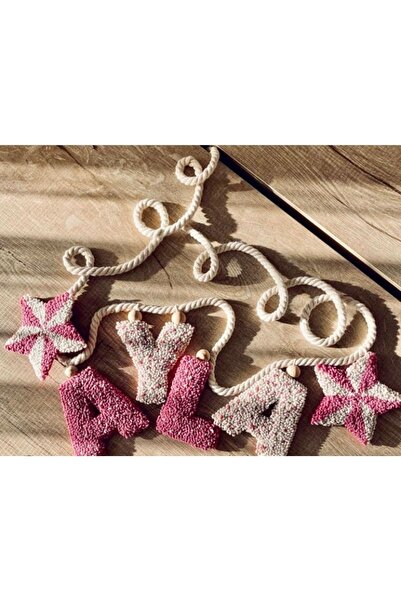 afralya home Bebek / Çocuk Odası Makrome/ Punch Duvar Dekoru/ Banner