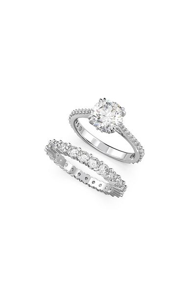 Swarovski Constella Silberfarbene Ringen Set 5649215/cfg