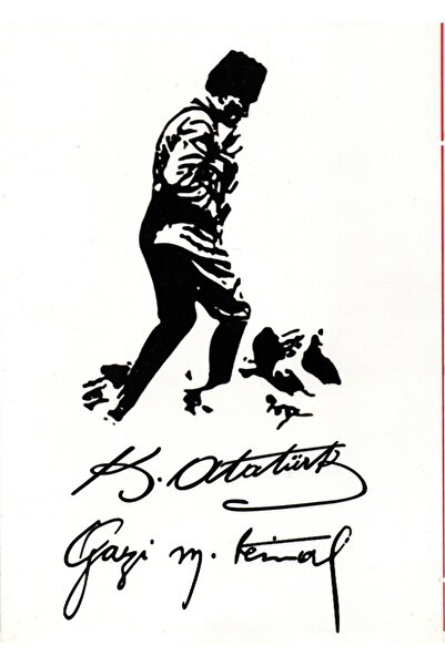 Tattoo Gerçekci Geçici Dövme Atatürk ve Imza Desenli Dövme Etiket Kadın Erkek...