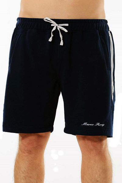 Marco Ferry Plus Size Men's Shorts - Stripe, Elastic Waist, Pocket, Cotton EDY18204B-LCV