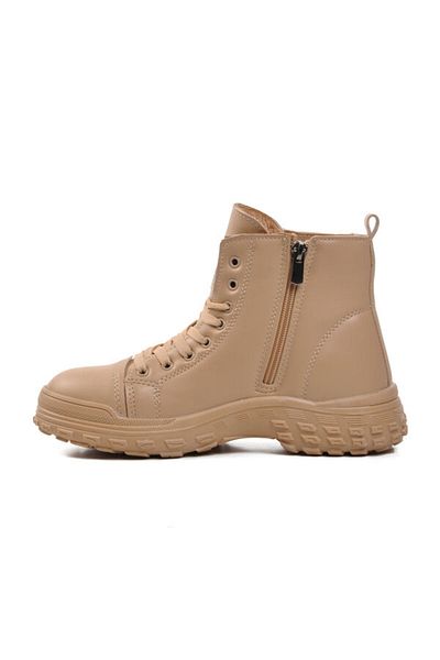 WALKWAY Γυναικείες μπότες Nut Nude με Fleece εσωτερικά