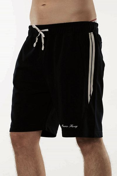 Marco Ferry Plus Size Men's Shorts - Striped, Rubber Waist, Pocket, Cotton EDY18204B-SYH