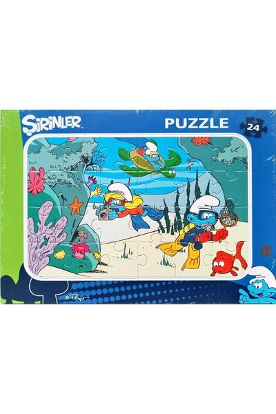 Kesman Kitap Şirinler Lisanslı Frame Puzzle/Yapboz 24 Parça