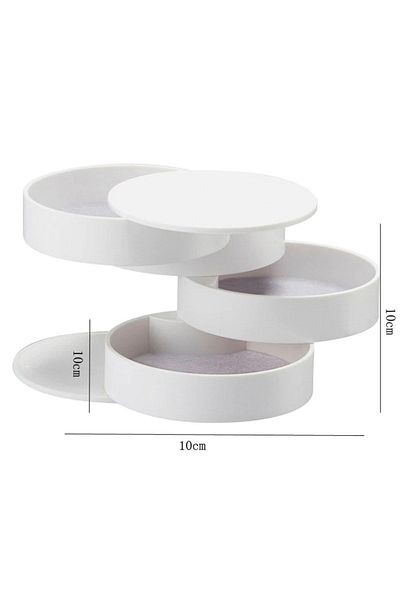 Pufwin Home Organizator de cutie de depozitare pentru bijuterii și bijuterii de culoare chihlimbar