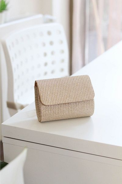 Moom Bag Geantă de seară mini portofoliu de aur pentru femei